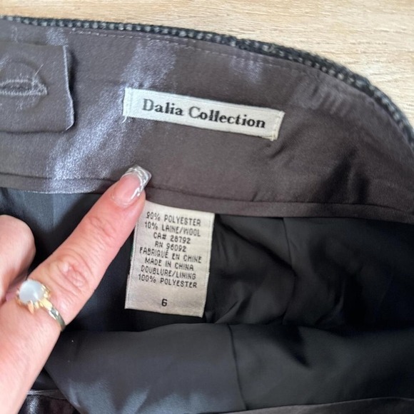 Dalia Collections Wool Blend Grey Pencil Skirt Women's Size 6 - Picture 2 of 3